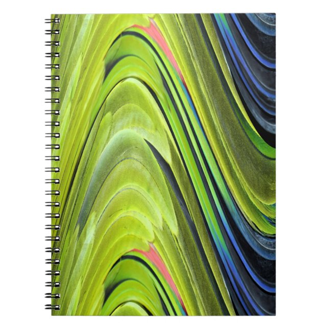 Caderno Espiral Penas Amazônicas de Papagaio Amazonas-Nápoles Amar (Frente)