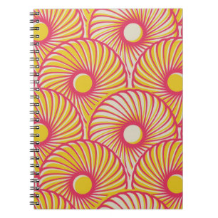 Caderno Espiral Penas asiáticas, escamas vermelhas laranja, sem co