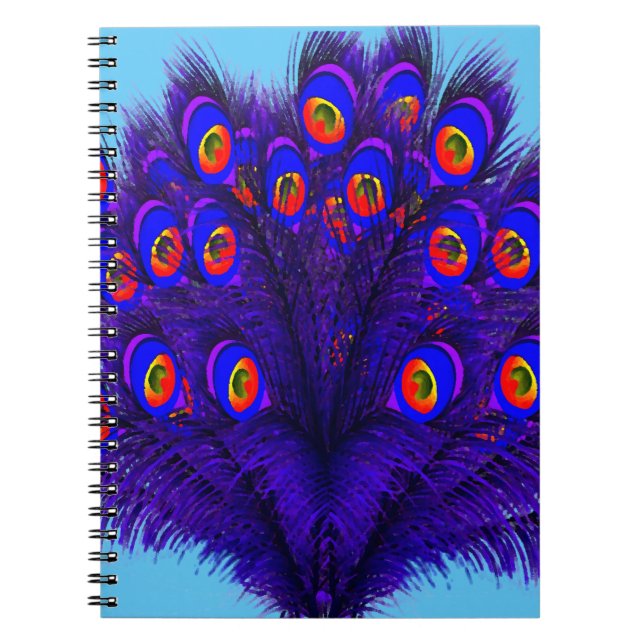 Caderno Espiral Penas de Pavão (Frente)