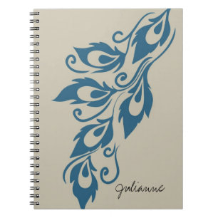 Caderno Espiral Penas de Peacock