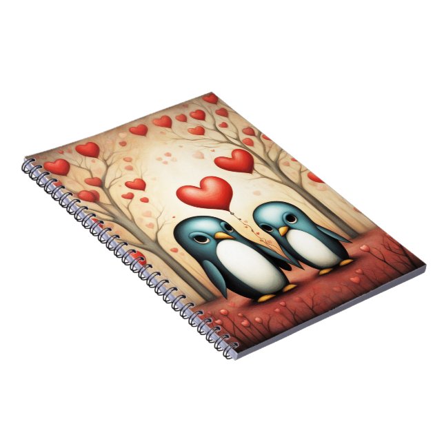 Caderno Espiral Penguin Love 3 (Lado Direito)