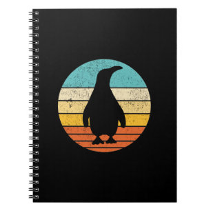 Caderno Espiral Penguin Retro Vintage Sunset