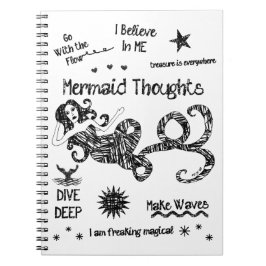 Caderno Espiral Pensamentos da sereia