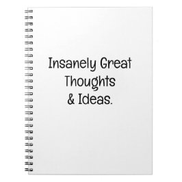 Caderno Espiral Pensamentos e Ideias Incrivelmente Geniais