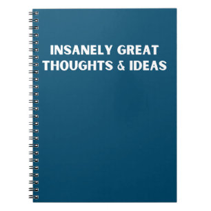 Caderno Espiral Pensamentos E Ideias Insensíveis Do Excelente