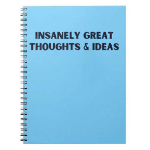Caderno Espiral Pensamentos E Ideias Insensíveis Do Excelente
