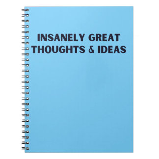 Caderno Espiral Pensamentos E Ideias Insensíveis Do Excelente