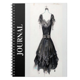 Caderno Espiral Pensamentos Elegantes: Diário LBD, Pequeno Vestido