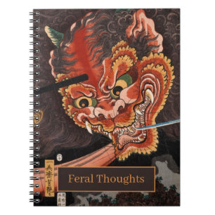 Caderno Espiral Pensamentos Ferozes - Oni Rei Shutendoji
