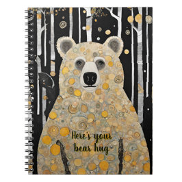 Caderno Espiral Pensando em seu abraço de urso bonito