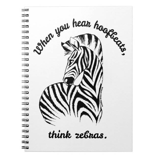 Caderno Espiral Pense em Zebras (Frente)