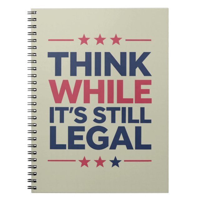 Caderno Espiral Pense Enquanto Ainda É Um Presente Republicano Leg (Frente)