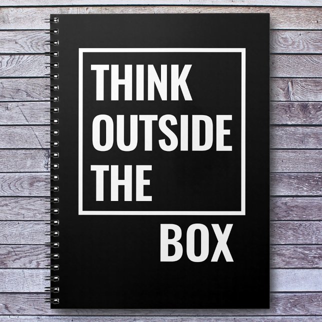 Caderno Espiral Pense fora da Cotação Motivacional da Caixa (Criador carregado)