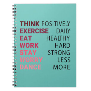 Caderno Espiral Pense positivamente
