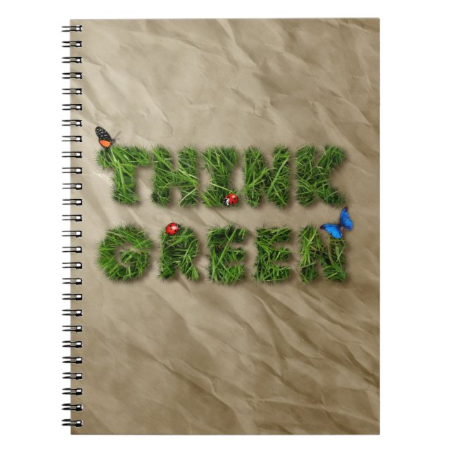 Caderno Espiral pense verde (Frente)