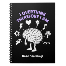 Caderno Espiral Penso Que, Por Isso, Sou Um Engraçado Tomar Person