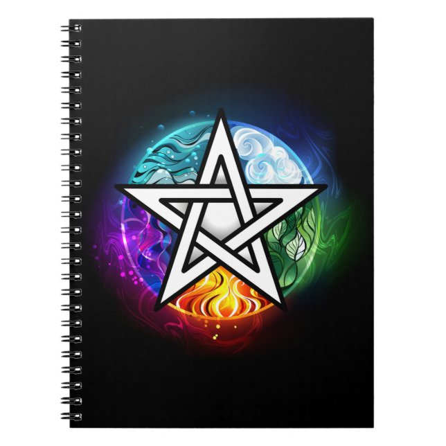 Caderno Espiral Pentagrama do Wiccan (Frente)