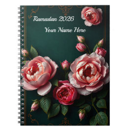 Caderno Espiral Peônia de Luxo Arabesco