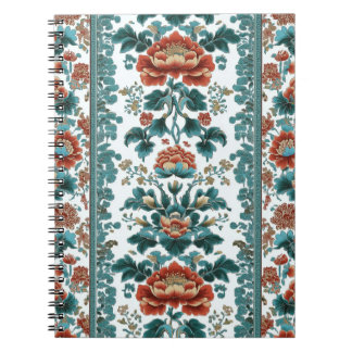 Caderno Espiral Peony Brocade