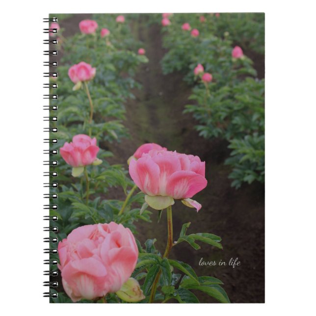 Caderno Espiral Peony Field (Frente)