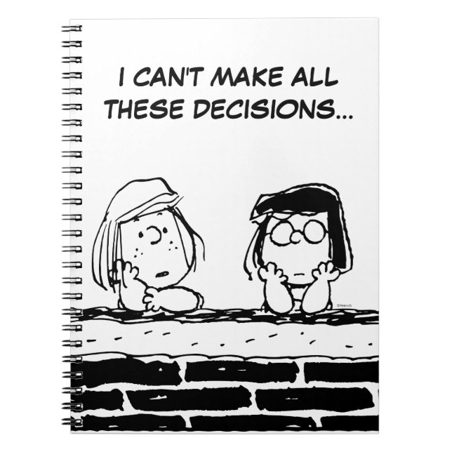 Caderno Espiral Peppermint Patty & Marcie na Parede (Frente)