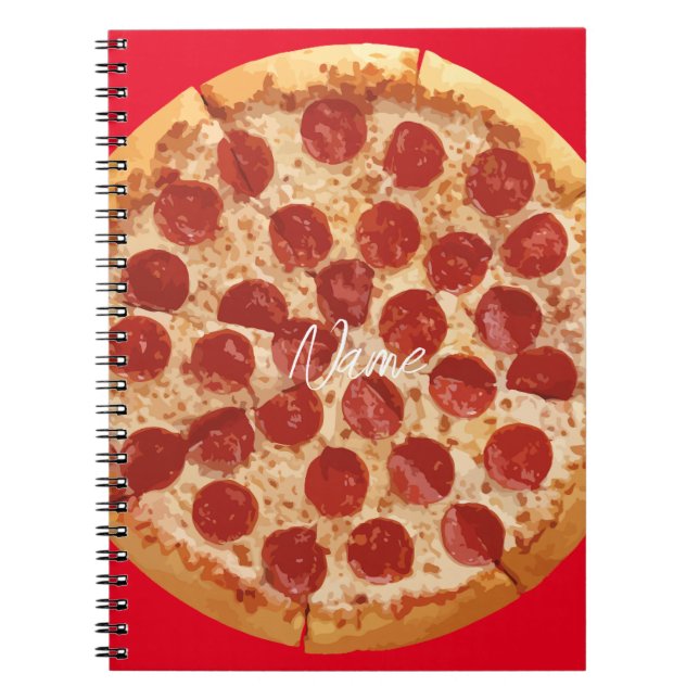 Caderno Espiral Pepperoni Pizza Thunder_Cove (Frente)