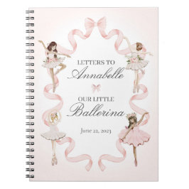 Caderno Espiral Pequena Ballerina escreve para o meu livro de bebê