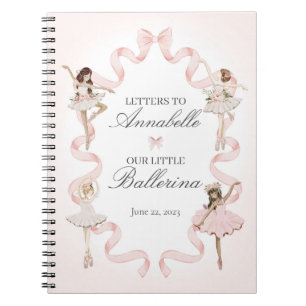 Caderno Espiral Pequena Ballerina escreve para o meu livro de bebê