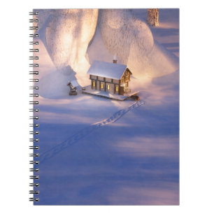 Caderno Espiral Pequena Casa no Bloco de Neve