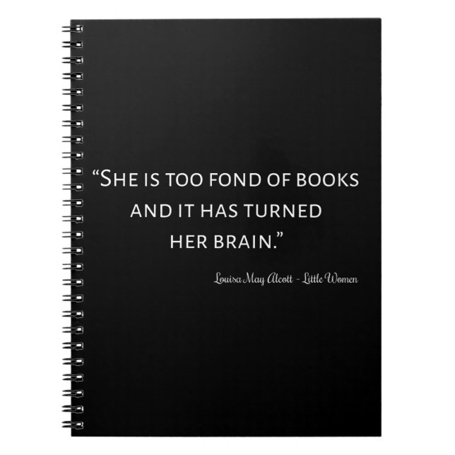 Caderno Espiral Pequena Citação de Mulheres II - Estilo Clássico (Frente)