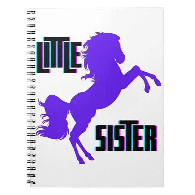 Caderno Espiral Pequena Irmã Pônei Roxo (Frente)