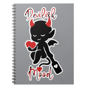 Caderno Espiral Pequeno Amor Malvado do Remo "Humor Diabólico"