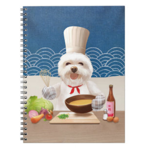 Caderno Espiral Pequeno Chef Bichon: Arte Culinária Asiática na Co