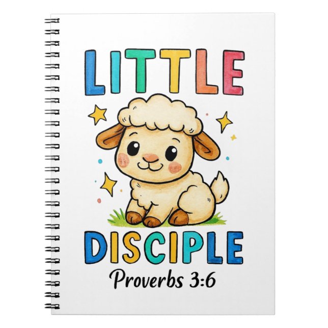 Caderno Espiral Pequeno Discípulo Provérbios 3:6 (Frente)