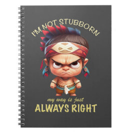 Caderno Espiral Pequeno índio não sou teimoso Meu jeito sempre cer