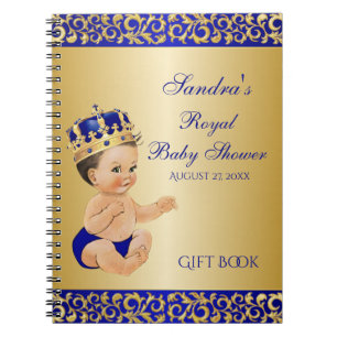 Caderno Espiral Pequeno Príncipe Azul Real Dourado Presente Convid