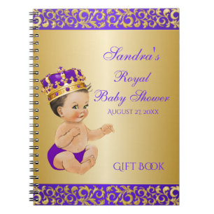 Caderno Espiral Pequeno Príncipe Roxo Real Dourado Presente Convid