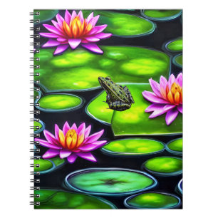 Caderno Espiral Pequeno Sapo no Lily Pad