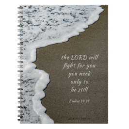 Caderno Espiral Pequeno Versículo Bíblico Praia Se