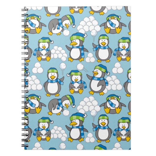 Caderno Espiral Pequenos pinguins (Frente)