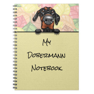 Caderno Espiral Pequim notebook Cute Dobermann