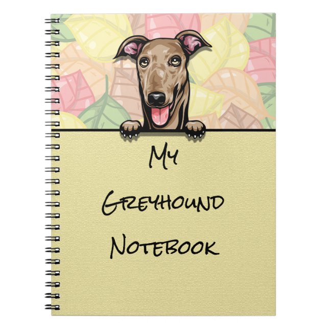 Caderno Espiral Pequim - notebook Greyhound bonito (Frente)
