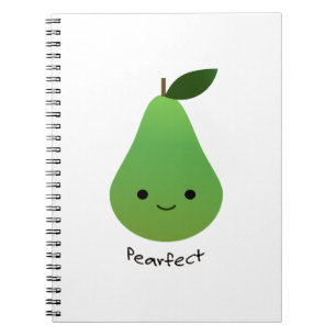 Caderno Espiral Pera Branca e Funny Pearfect