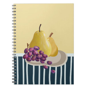 Caderno Espiral "Pera fresca" trabalho de arte de vida estática