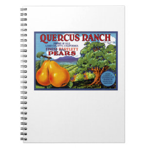 Caderno Espiral Peras de Quercus Ranch