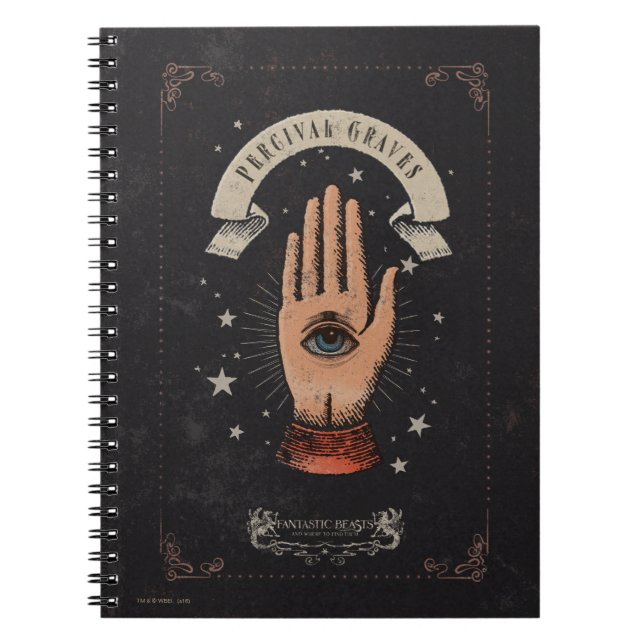 Caderno Espiral PERCIVAL GRAVES™ Magic Hand Graphic (Frente)