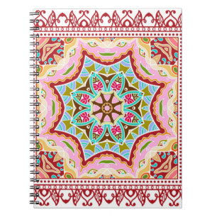 Caderno Espiral Perfeição perfeita com uma manta colorida. Vinta