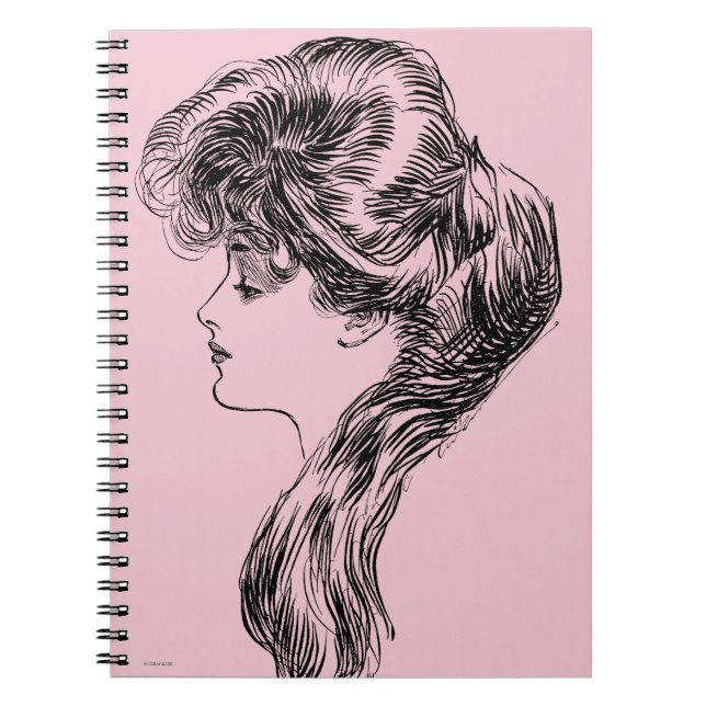 Caderno Espiral Perfil de uma menina de Gibson, 1903 (Frente)