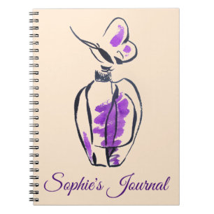 Caderno Espiral Perfume bottle fashion girl's journal