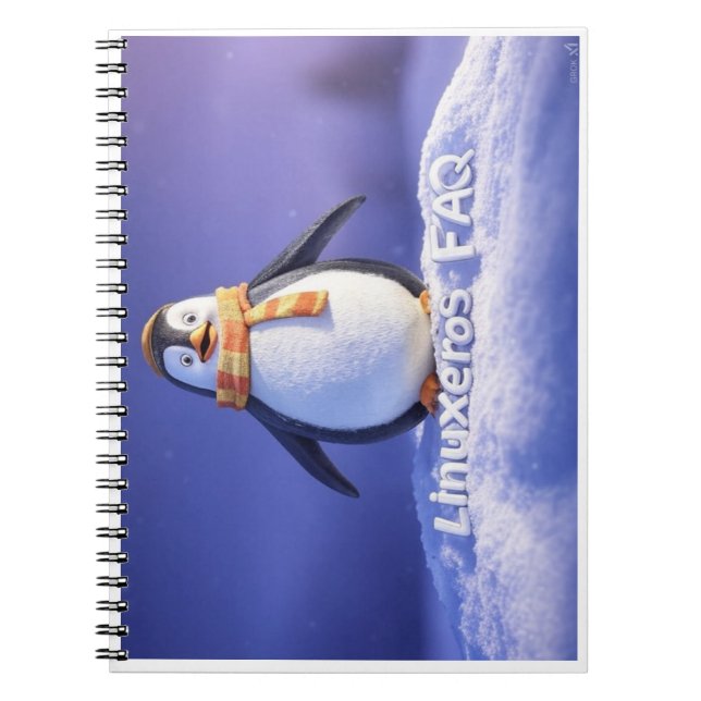 Caderno Espiral Perguntas frequentes sobre Linuxeros (Frente)